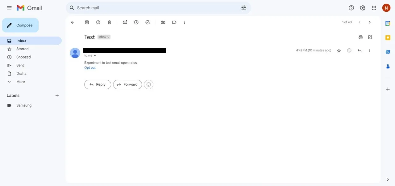 Step-6 Open email received in Gmail inbox get replies